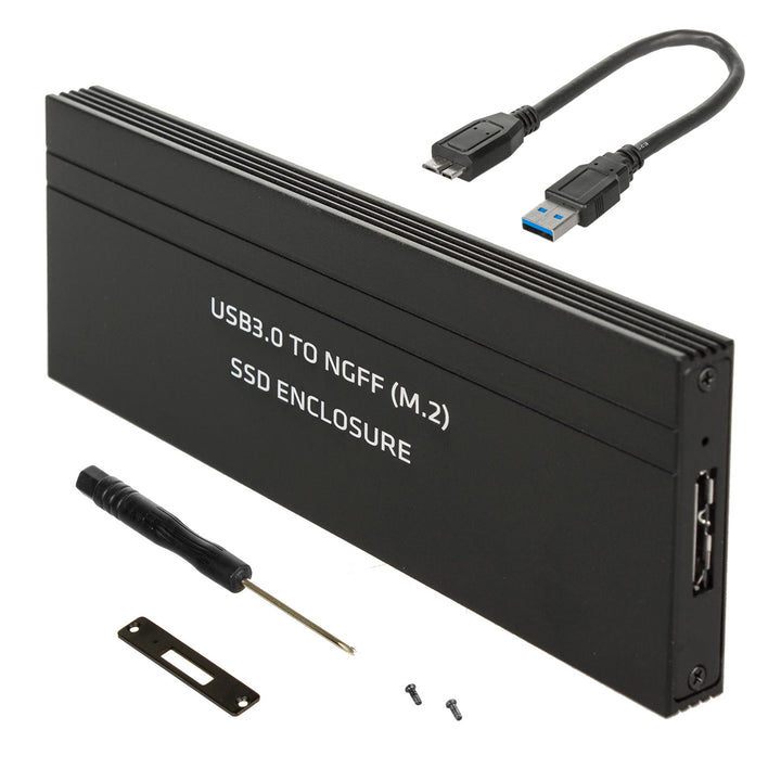 Maclean MCE582 SSD Gehäuseadapter SSD M. 2, NGFF, USB 3.0, Größen 2230/2240/2260/2280, Aluminum Gehäuse,