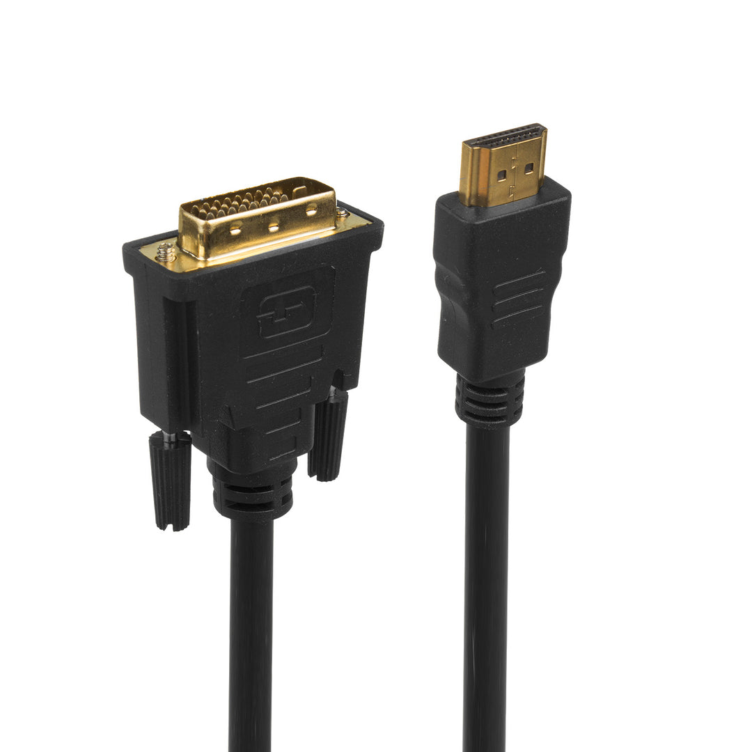 DVI-zu-HDMI-Adapterkabel 2m HDMI v1.4 Verbindungskabel HDMI-Stecker zu DVI-Stecker M/M Vergoldete Anschlüsse 1080p