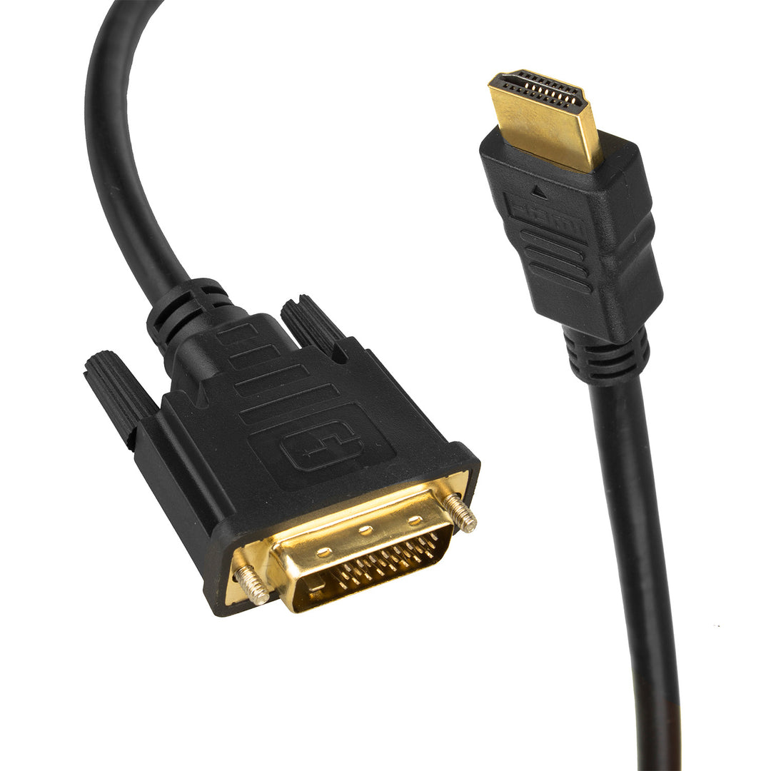 DVI-zu-HDMI-Adapterkabel 2m HDMI v1.4 Verbindungskabel HDMI-Stecker zu DVI-Stecker M/M Vergoldete Anschlüsse 1080p