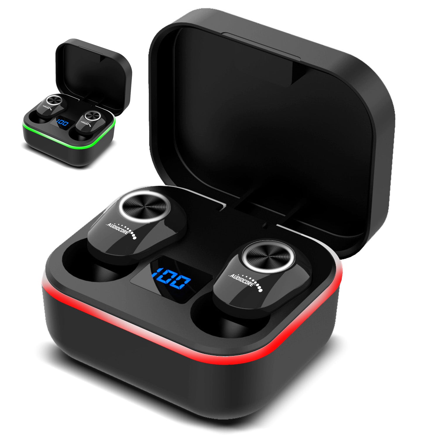 Audiocore AC580 TWS Bluetooth auriculares en la oreja con la estación ...
