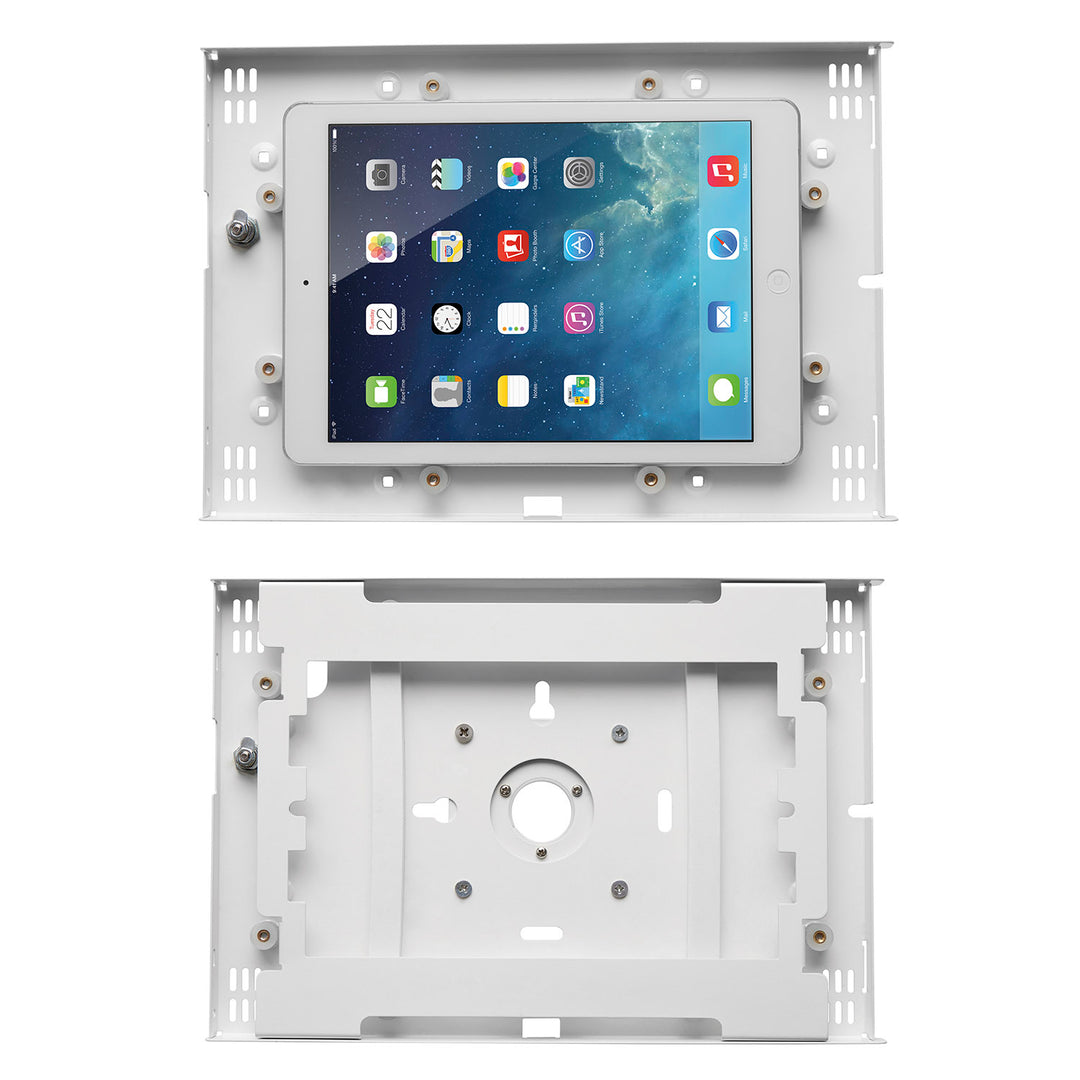 2 in 1 Tablethalterung mit Diebstalschutz Tischmontage und Wandmontage Kompatibel mit 9.7”/10.2”, iPad, 10.5”, iPad Air/iPad Pro, 10.1", Samsung Galaxy, Tab A (2019) (Weiß)