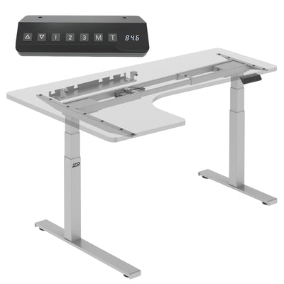 Ergo Büroecke elektrischer Schreibtisch ohne Platte, für Steh- und Sitzarbeiten, max. 125kg max. Höhe 1280mm, ER-432