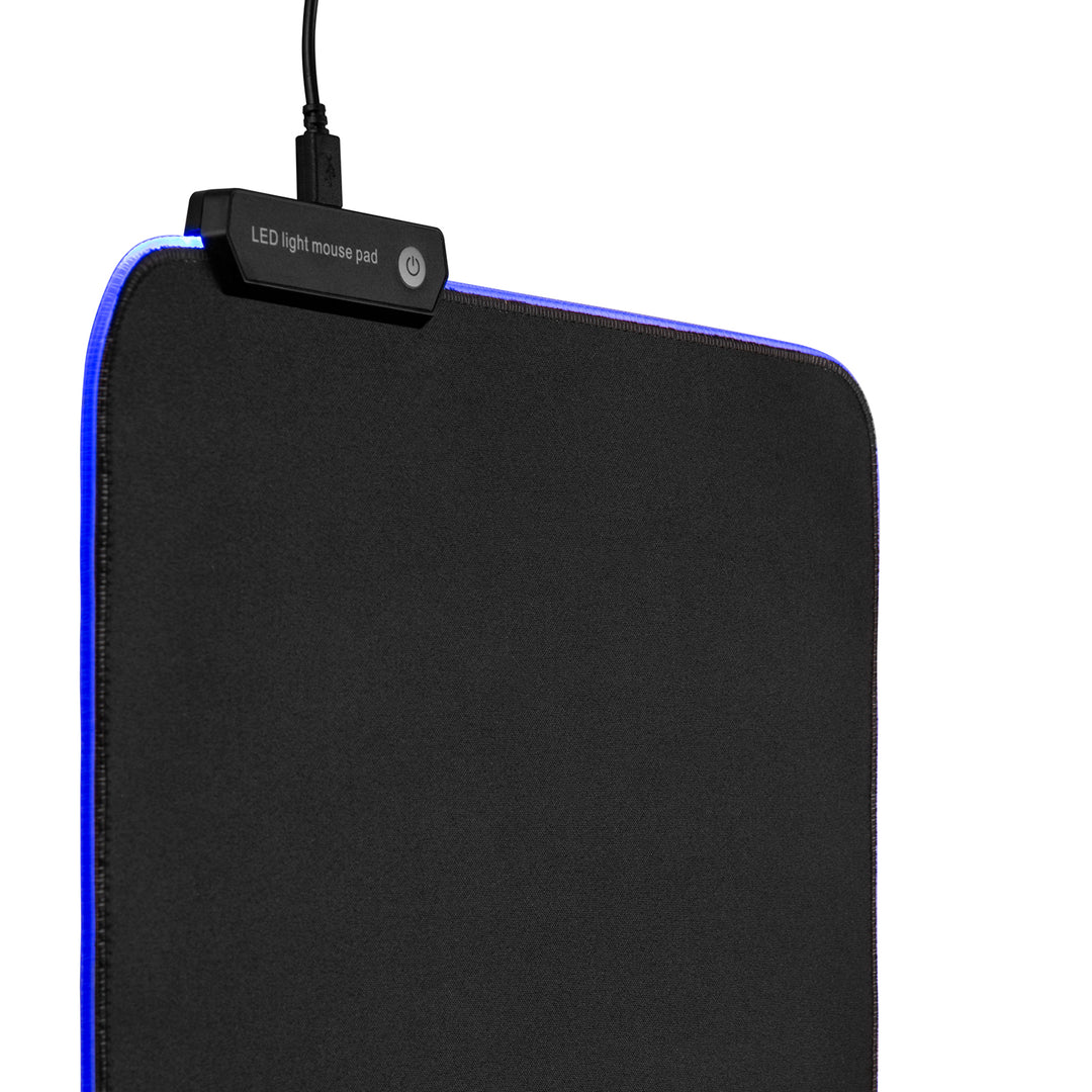 Tapis de souris de jeu avec éclairage LED RGB et dessous en caoutchouc antidérapant 30x25cm antidérapant Sous-mains de bureau Tapis de souris (300x250x4mm)