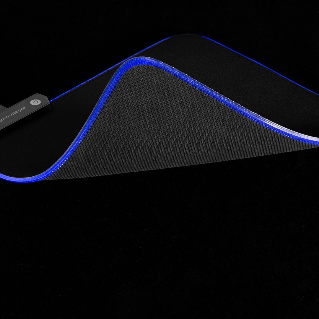 Gaming Mauspad mit LED RGB Beleuchtung und rutschfeste Gummiunterseite 30x25cm rutschfest Schreibtischunterlage Mousepad (300x250x4mm)