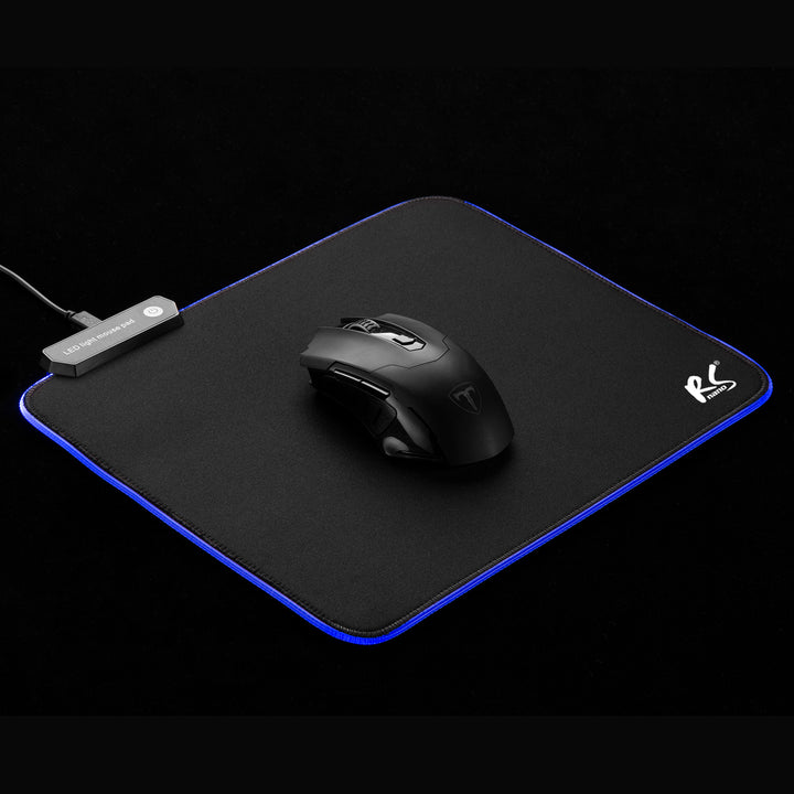 Tappetino per mouse da gioco con illuminazione LED RGB e fondo in gomma antiscivolo 30x25cm Tappetino per mouse da scrivania antiscivolo (300x250x4mm)