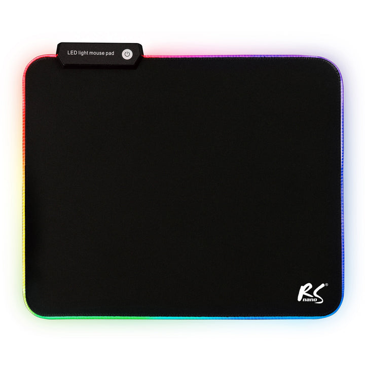 Gaming Mauspad mit LED RGB Beleuchtung und rutschfeste Gummiunterseite 30x25cm rutschfest Schreibtischunterlage Mousepad (300x250x4mm)