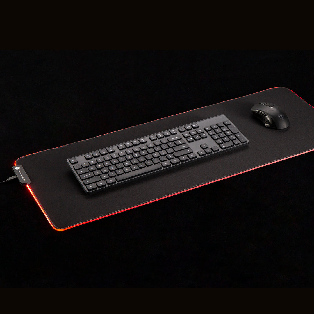 NanoRS RS705 XXL Gaming Mouse &amp; Keyboard Pad 80x30cm LED RGB Lighting Non-Slip USB