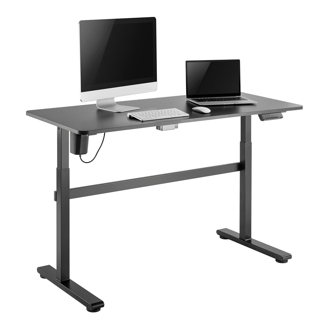 Sitz-Steh-Schreibtisch Elektrisch Höhenverstellbarer Schreibtisch 140x60cm max. 118cm Ergonomischer Tisch Belastbar bis 50kg