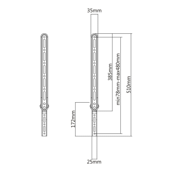 Maclean MC-912 Universal Soundbar Speaker Mount Holder TV Mounting Adjustable VESA 23" - 65" 15 kg