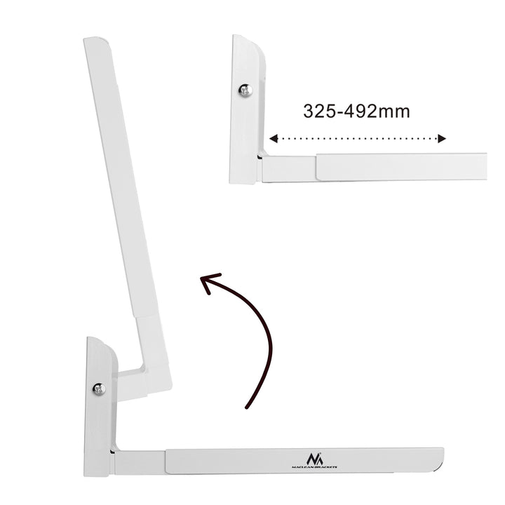 Supporto universale per microonde con braccio telescopico Supporto da parete per forno a microonde Grill Oven fino a 30kg (bianco)