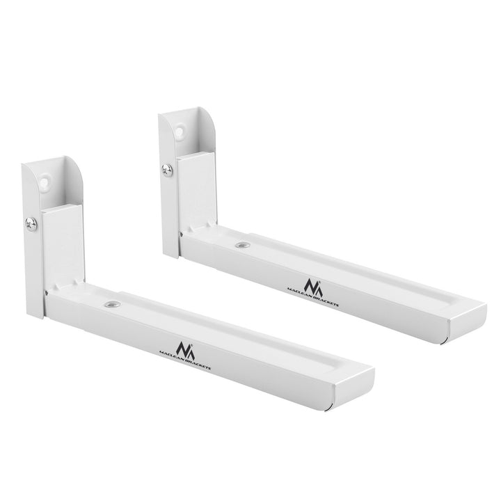 Soporte universal para microondas con brazos telescópicos Soporte de pared para microondas con grill hasta 30 kg (blanco)