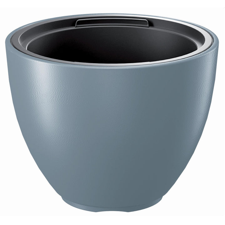 Pot with insert Prosperplast Heos gray color DBHEM300-443U