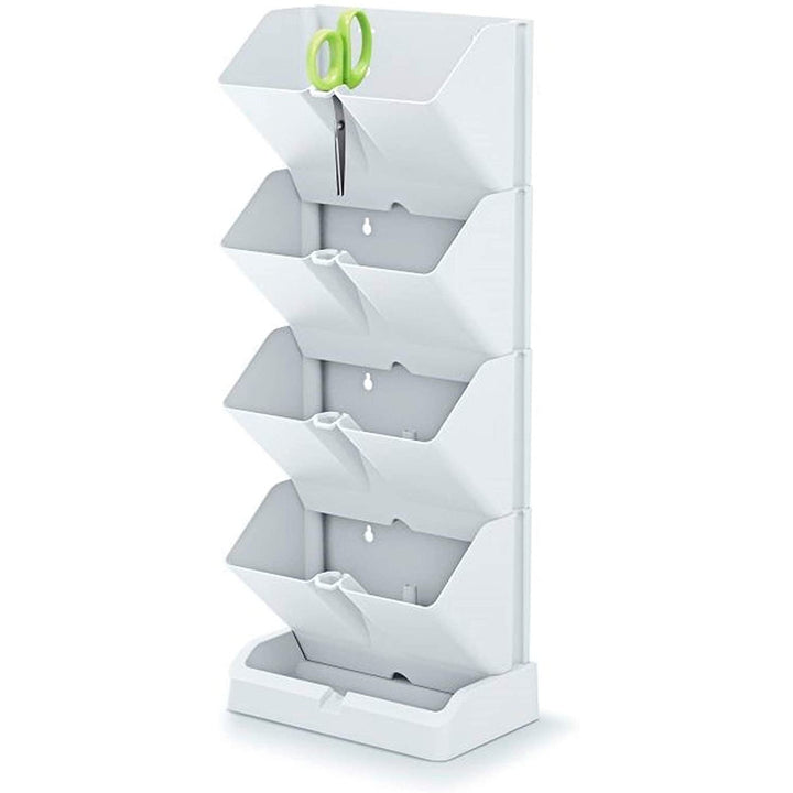 Prosperplast IO1W200-S449 Pots modulaires verticaux sur pied Mini Cascade blanc