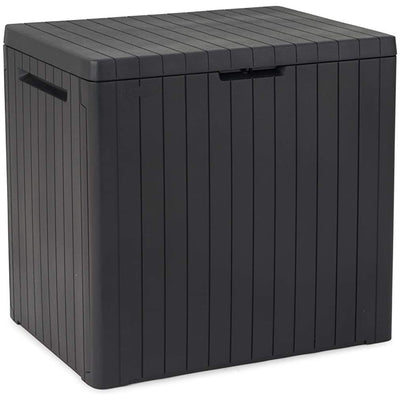 Box da giardino Keter resistente alle basse temperature e ai raggi UV. Contenitore City da 113 litri