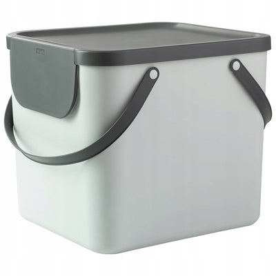 Rotho 1034401023 Sorting Waste Bin Recycling Eco mit Lid Handle 40L Weiß