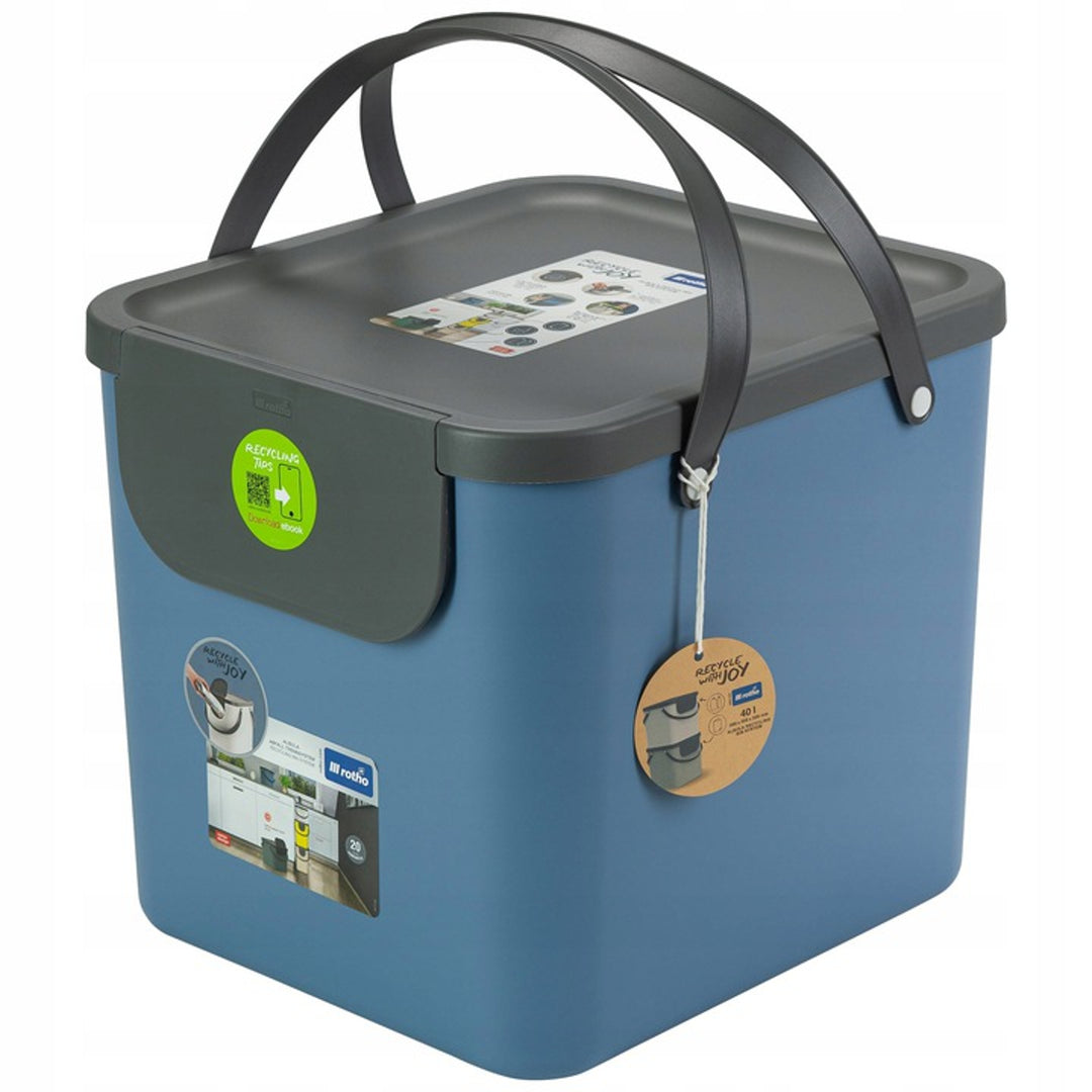 Rotho Albula waste bin 40L blue