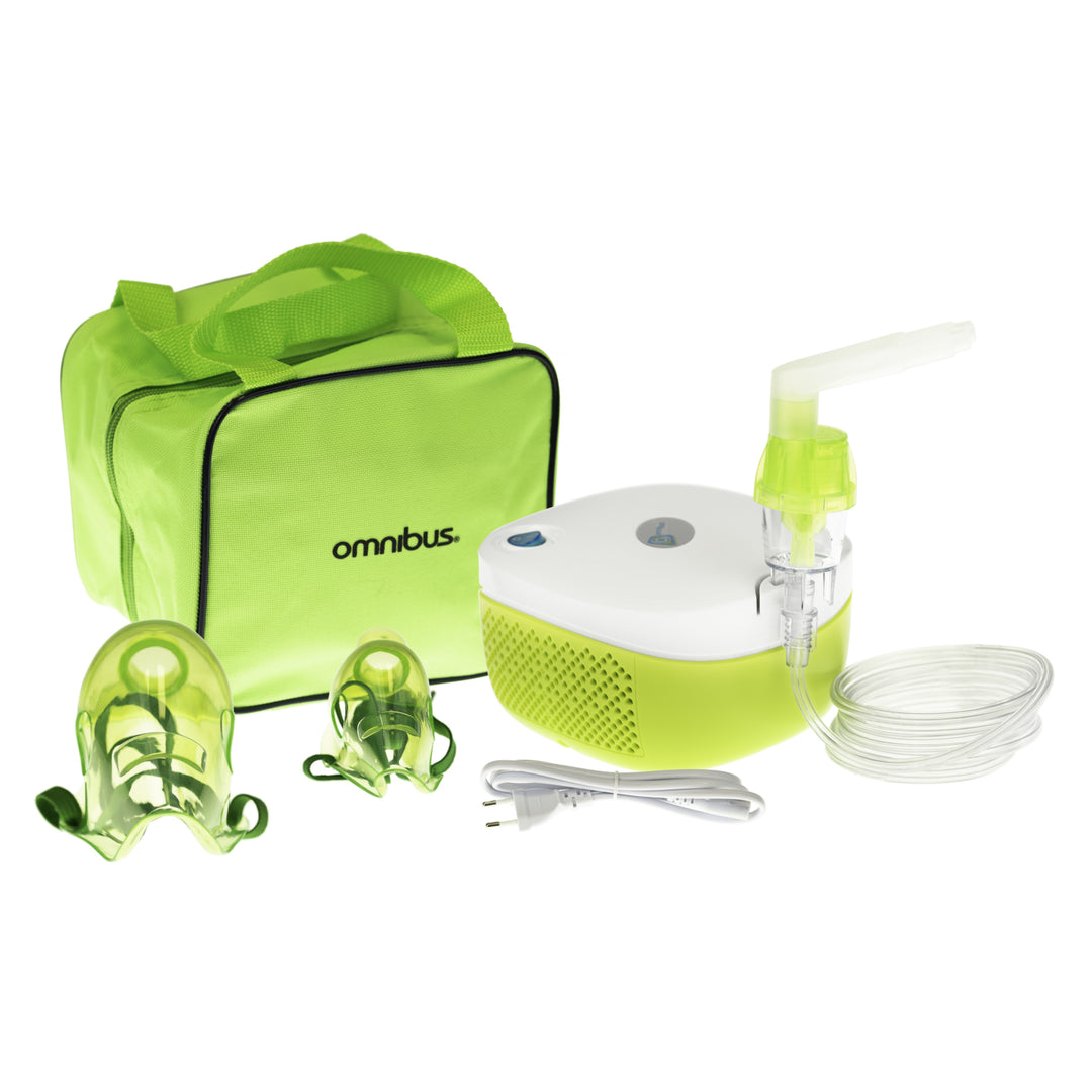 Inalatore a pistone Omnibus NUBI BR-CN 195 + Set borsa Verde