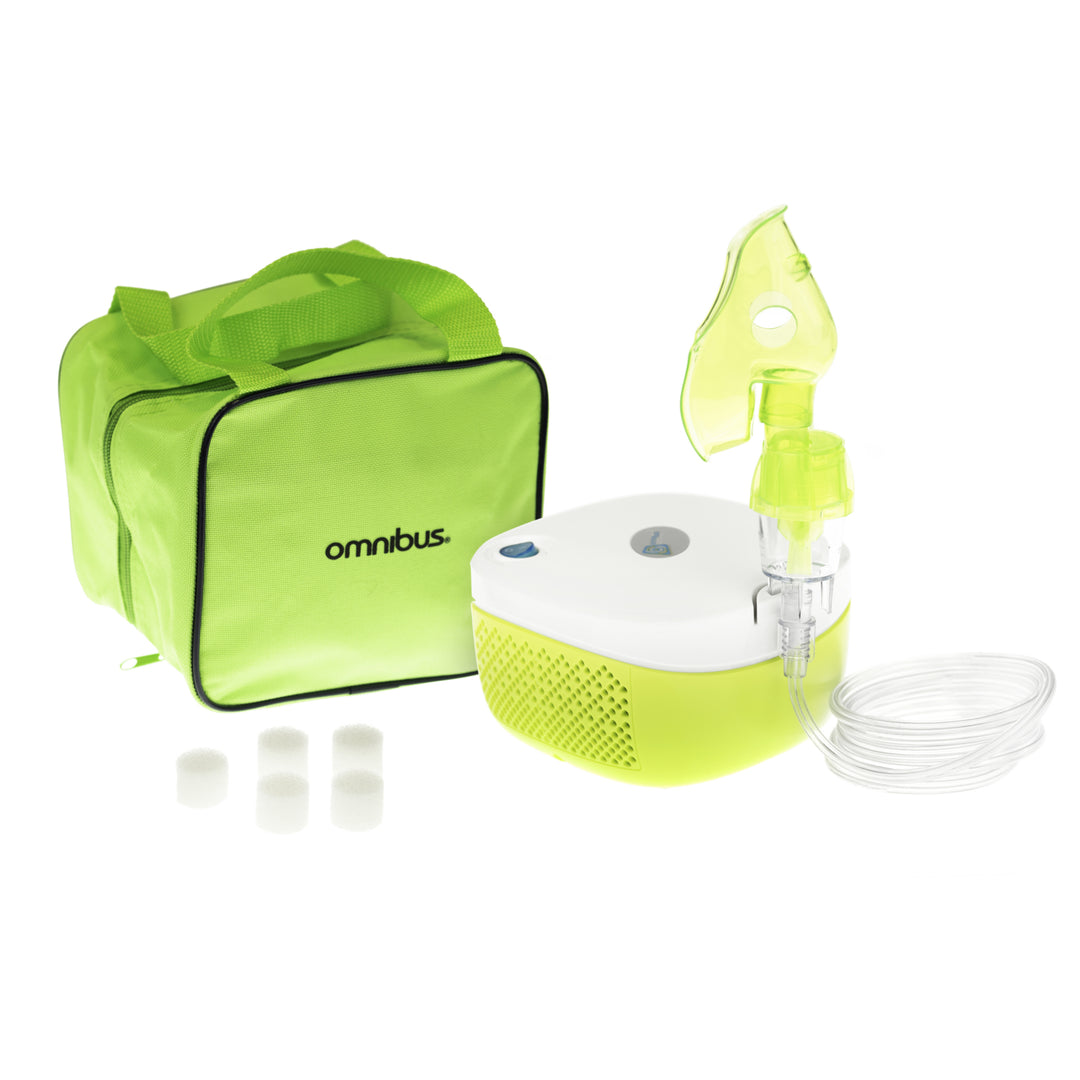 Inalatore a pistone Omnibus NUBI BR-CN 195 + Set borsa Verde