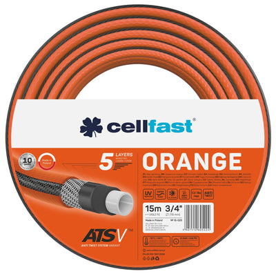 Tuyau d'arrosage 5 couches Cellfast Orange ATSV 3/4" 15m