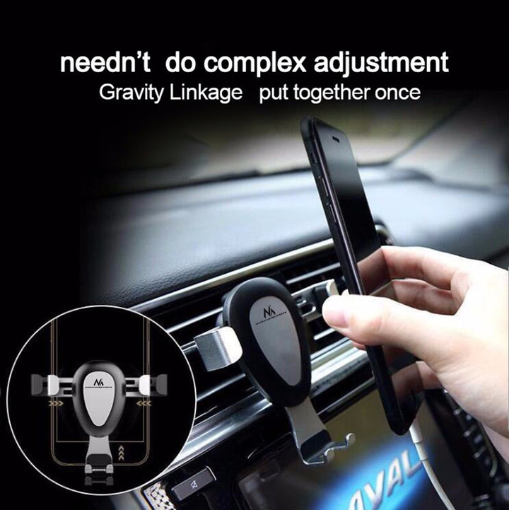 Maclean Universal Car Phone Holder for Ventilation Grille | Gravity-Activated | Fits Phones Up to 90mm Wide (Model MC-324)