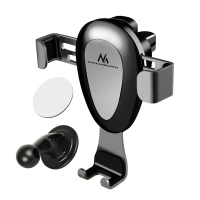 Maclean Autotelefonhalter, universell, für Lüftungsgitter, Schwerkraft, max. Mittelabstand 90mm, MC-324
