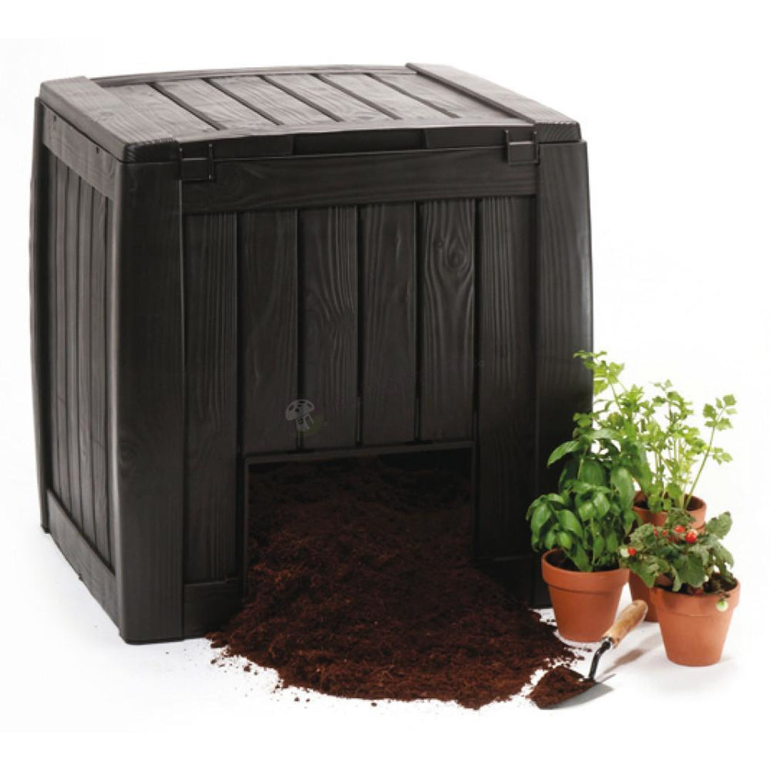 Keter Deco 340L Outdoor Composter Compost Bin met Base Brown Garden 231600