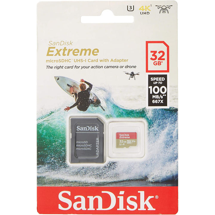 SanDisk microSD-Speicherkarte, 32 GB Kapazität, für GoPro, Extreme