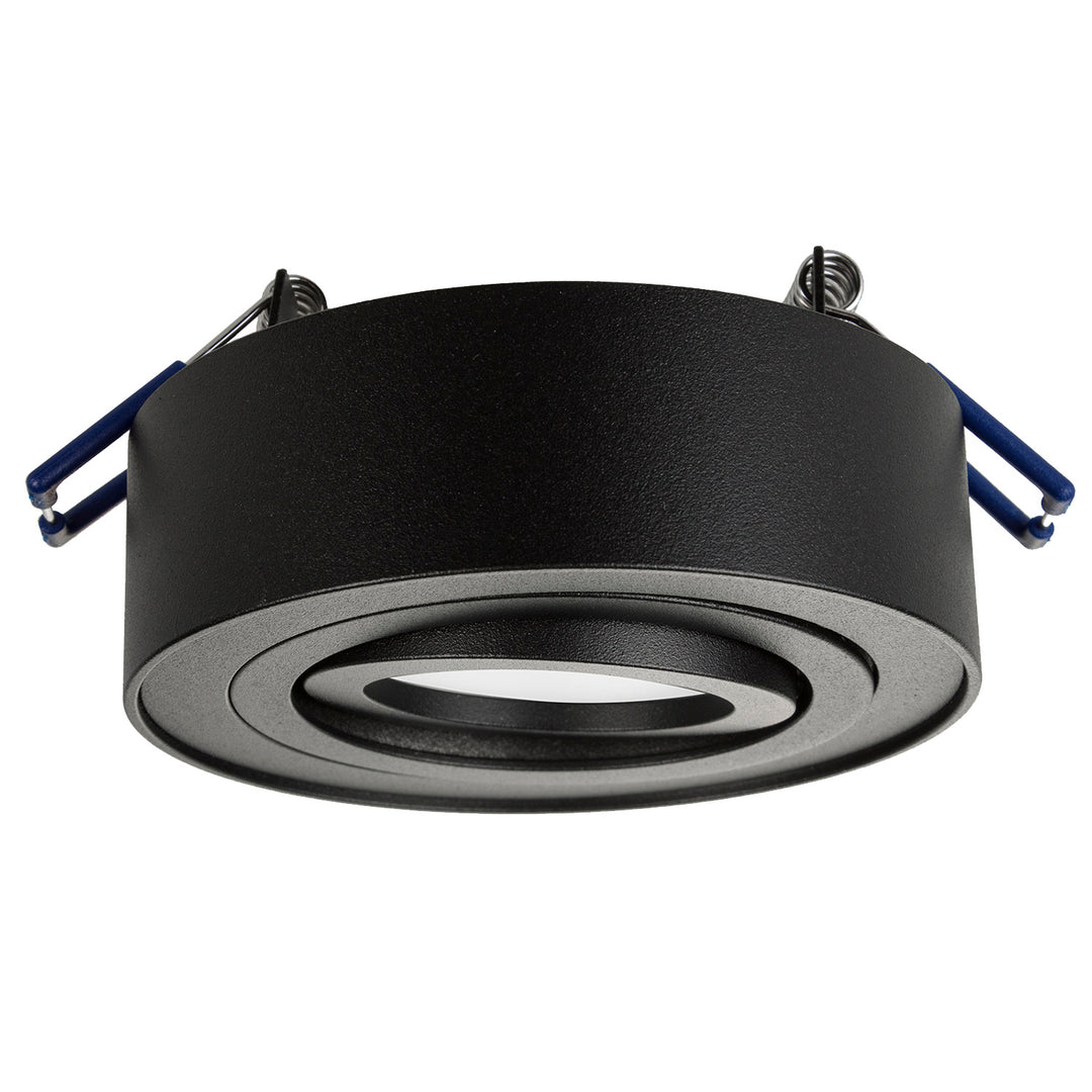 Maclean spot plafoniera, per sorgenti luminose MR16 / GU10, nero, 94x32mm, rotondo, alluminio, MCE462 B