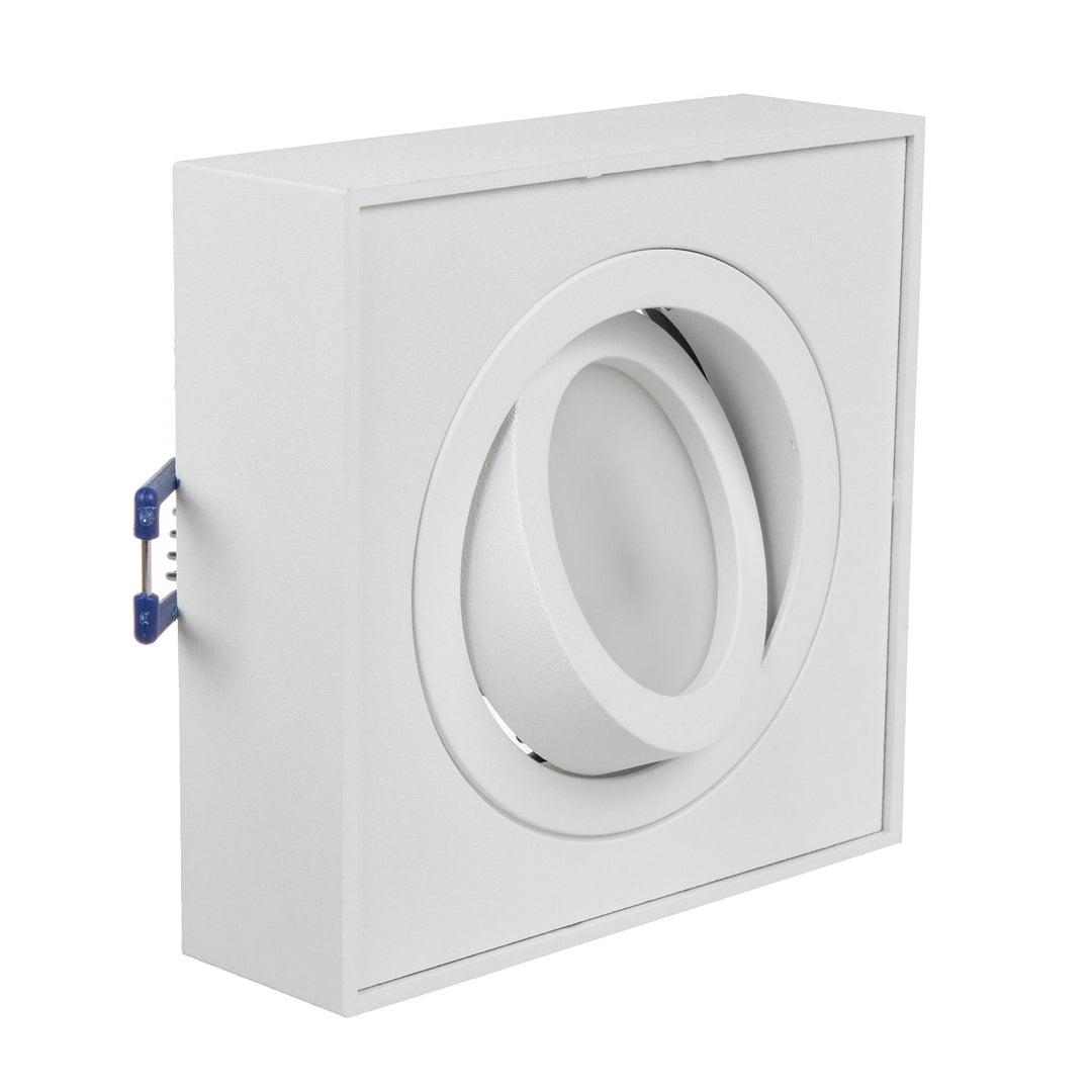 Luminaria de techo spot, para fuentes de luz MR16 / GU10, blanco, 94x94x32mm, cuadrado, aluminium, Maclean MCE464 W