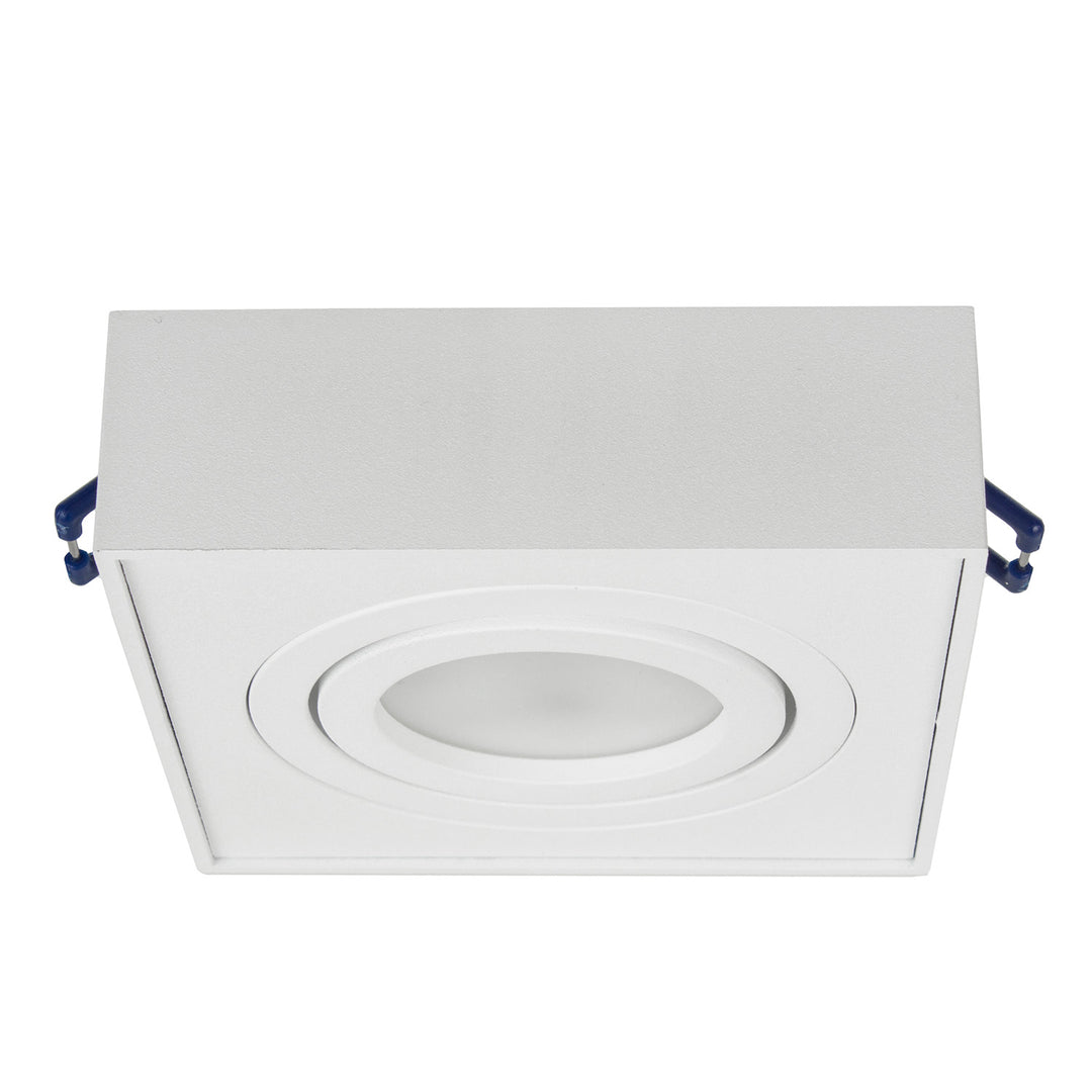 Maclean spot plafone, per sorgenti luminose MR16 / GU10, bianco, 94x94x32mm, quadrato, alu, MCE464 W