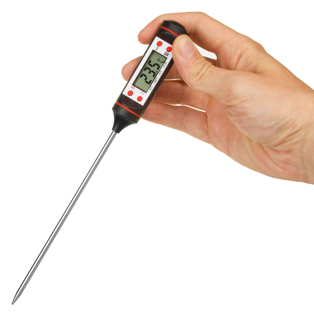 GreenBlue GB178 Food-Thermometer Digital Sonde 15 cm, Temperaturbereich -50 Grad C bis +300 Grad C, Genauigkeit 0,1 Grad C, GB178