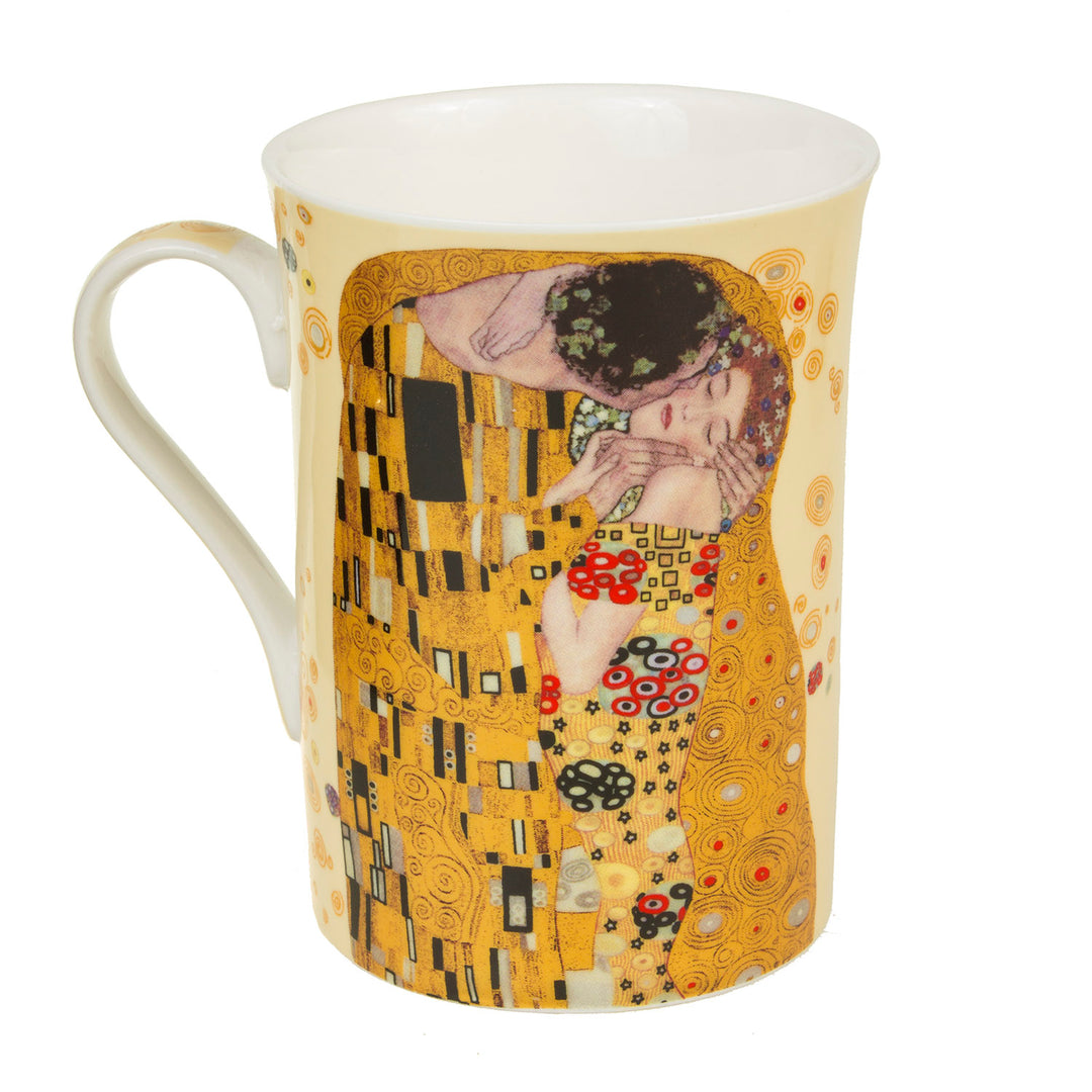 Koningin Isabell 2 + 2 koffiemokset Gustav Klimt "Kiss" collectie set van 2 mokken in een decoratieve verpakking 2x250ml