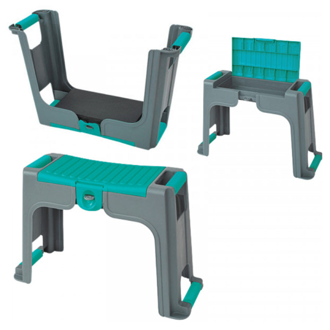 Greenmill GR6994 Stool Kneeler Kneeling Storage Space for Garden Accessories up to 80kg