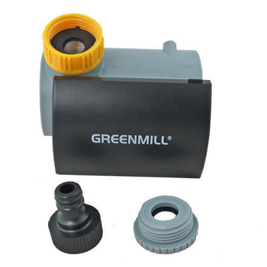 Controlador de riego Greenmill GB6980C 1 "y 3/4" 9V Control de grifo de aspersor sistema de flujo de agua bajo automático