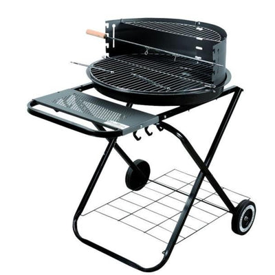 Master Grill & Partij MG925 BBQ Grill Vouwen Ronde Houtskool Tuin Barbecue Wielen Chroom staal