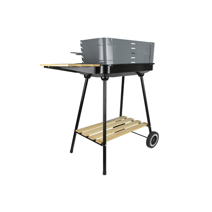 Master Grill MG905 Rectangular Grill Cart with Side Board Barbecue Trolley 58x38cm