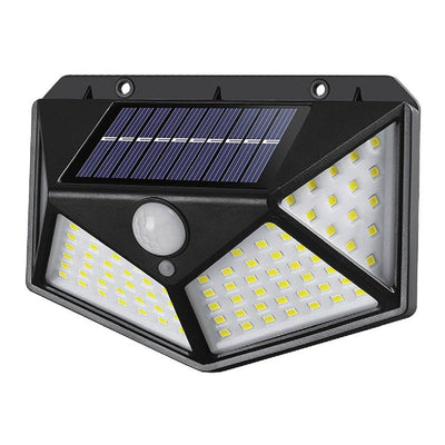 LED-wandlamp op zonne-energie met bewegings- en schemersensor 10W 100xSMD 1000lm buitenwandlamp verlichting