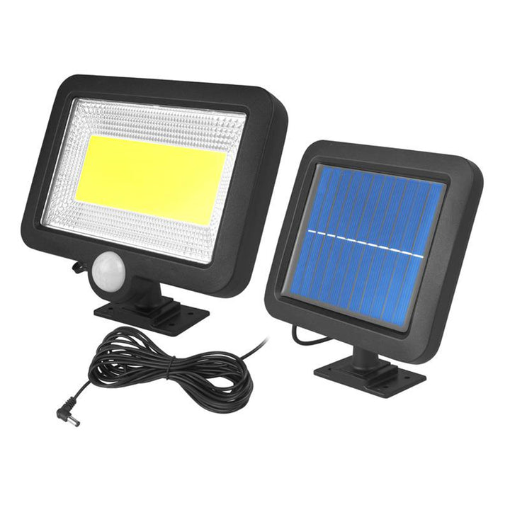 LTC LXLL141 Lámpara solar LED COB con sensor de movimiento y anochecer Panel solar separado Lámpara de pared para exteriores Iluminación 10W 1000lm