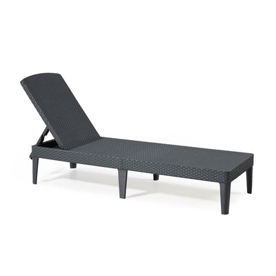 Keter Jaipur 235162 Chaise longue inclinable - Graphite - Style rotin
