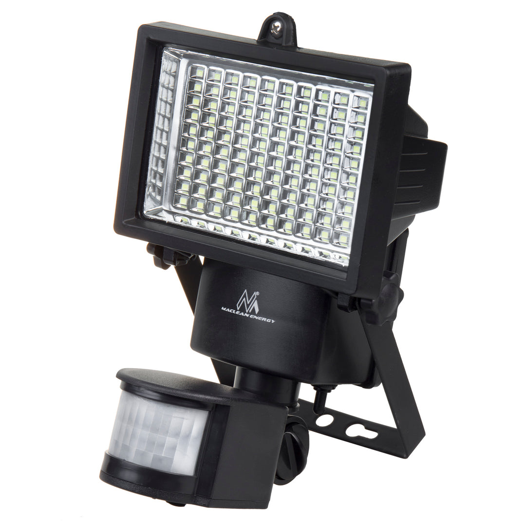 Maclean MCE442 Lampes solaires Projecteur à LED avec détecteur de mouvement Projecteur solaire Applique murale solaire détecteur de crépuscule P44 6 W 360 lumens 6000 K