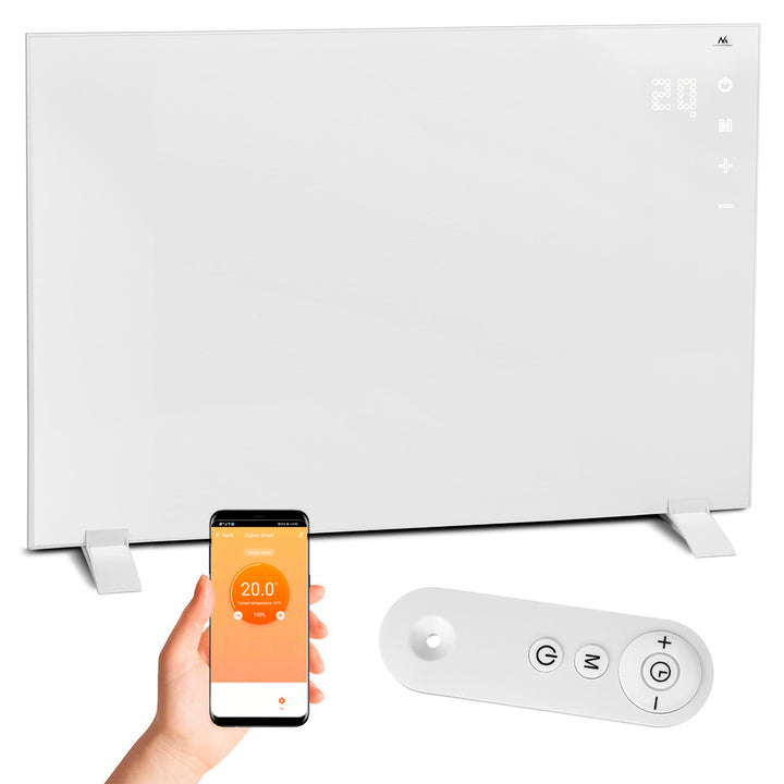 Calentador infrarrojo 720W IR Calentador de pared Termostato Tuya WiFi Control Radiador Panel Calentador Blanco (720W 120x60cm) ...