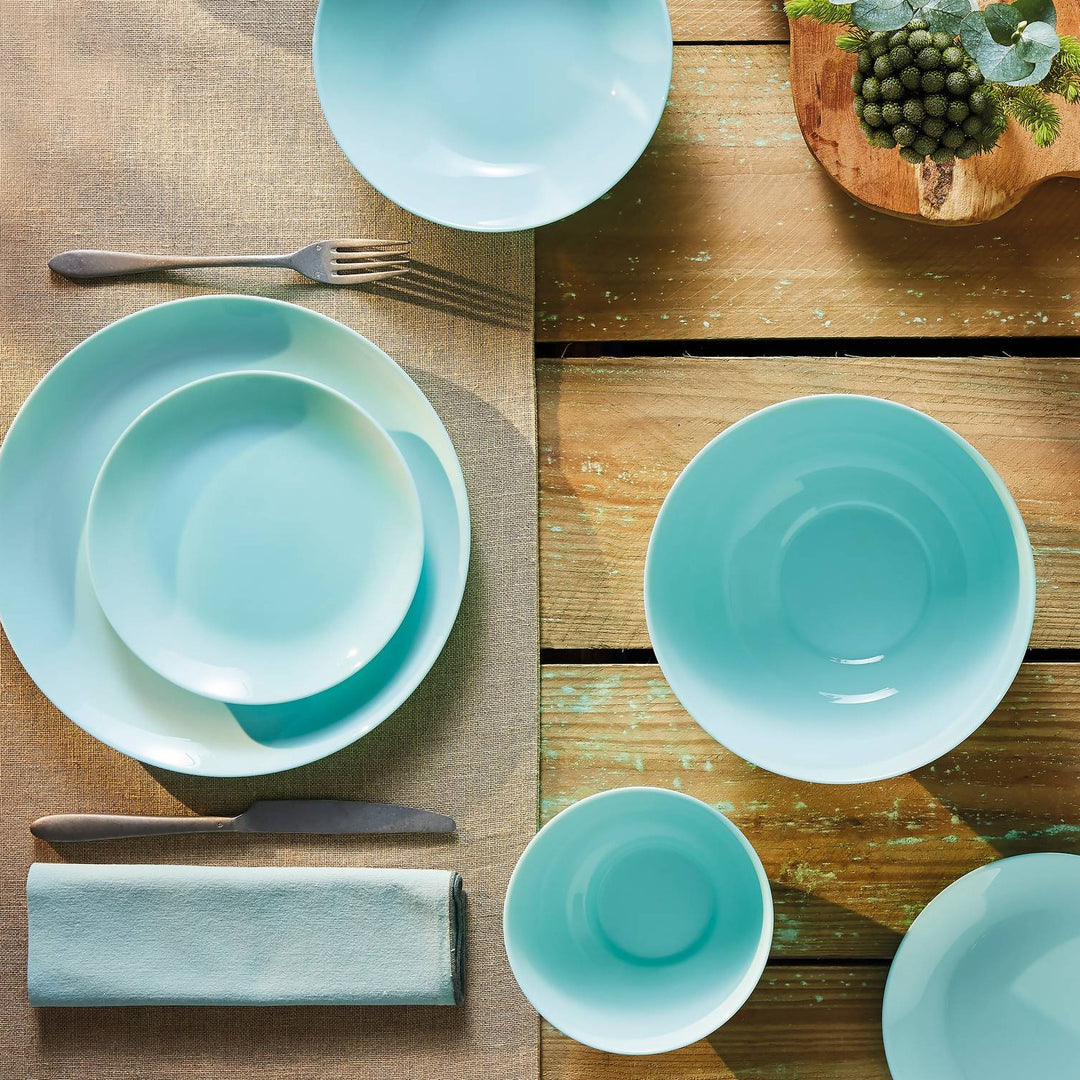 Conjunto de cena Luminarc Diwali Light Turquoise 18 PCS para