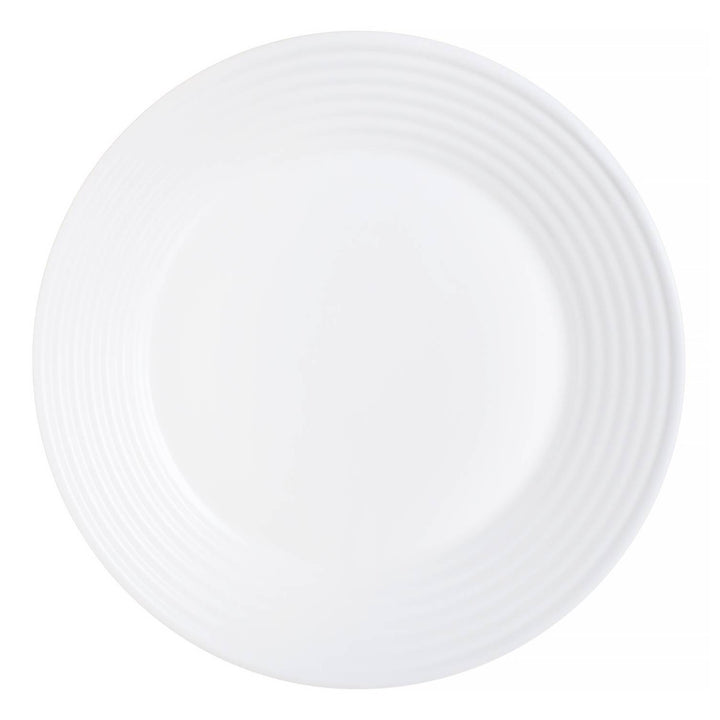 18 PCS Dining Set Plate Service for 6 People Tempered Glass Dinner Tableware