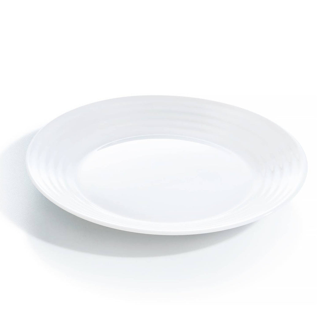 18 PCS Dining Set Plate Service for 6 People Tempered Glass Dinner Tableware