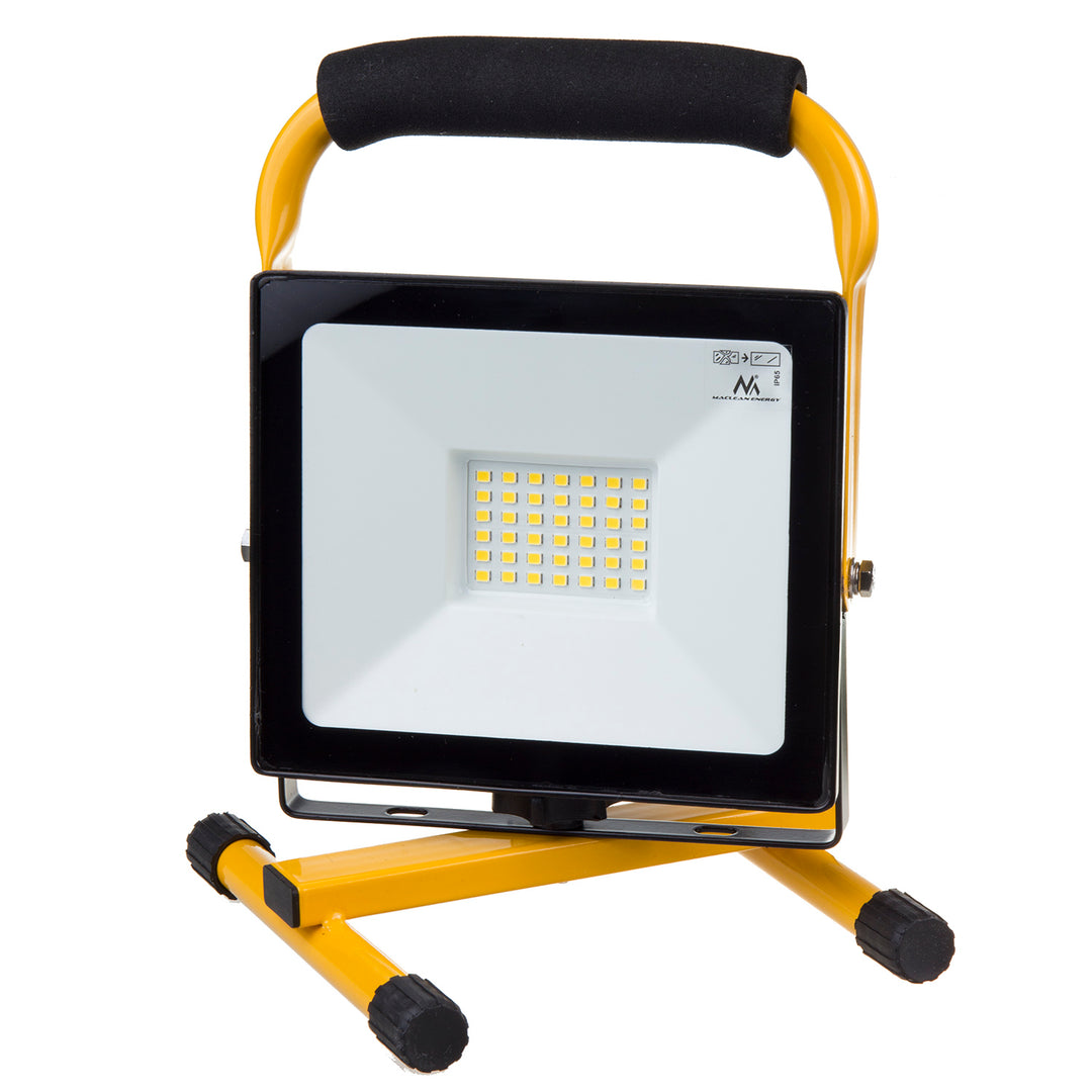 Maclean MCE632 Supporto da pavimento giallo per Maclean LED Floodlight in acciaio ad angolo regolabile MCE550/650 MCE652