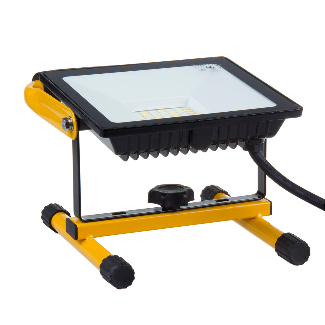 Maclean MCE632 Supporto da pavimento giallo per Maclean LED Floodlight in acciaio ad angolo regolabile MCE550/650 MCE652