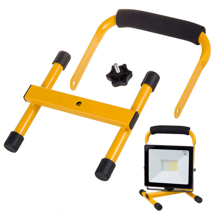 Maclean MCE632 Supporto da pavimento giallo per Maclean LED Floodlight in acciaio ad angolo regolabile MCE550/650 MCE652