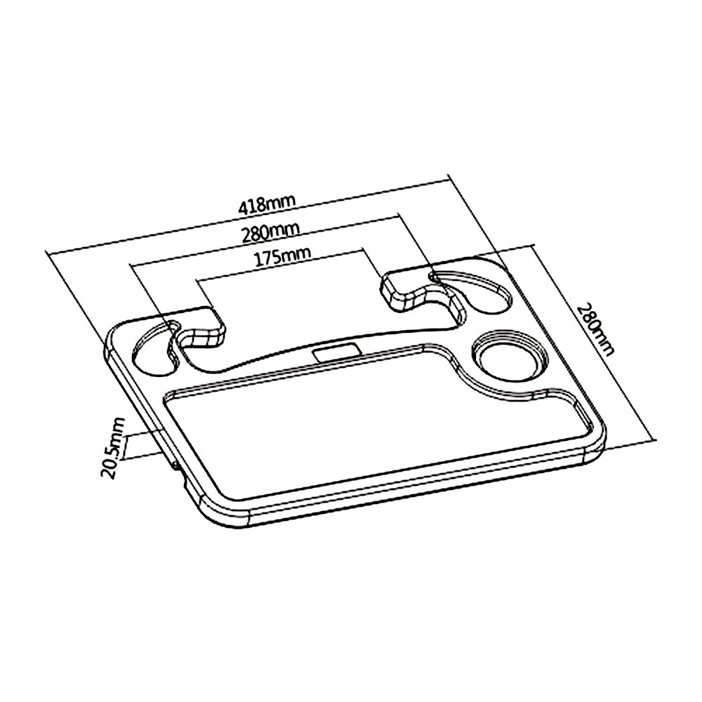 Maclean - Stuurwiel opslag 2 in 1 bureau / eettafel Multifunctionele auto tafel Stuurwiel opslag bureau drankenhouder lade - tot 5kg