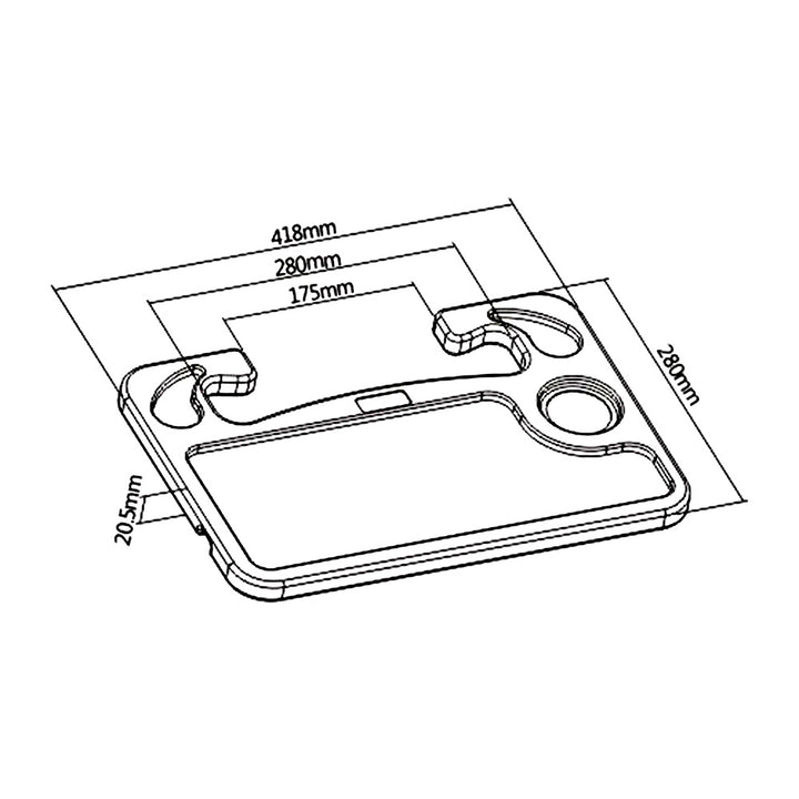 Lenkradablage 2 in 1 Schreibtisch/Esstisch Multifunktionstisch Autotisch Lenkrad Ablage Schreibtisch Getränkehalter Laptop Tablett Tisch KFZ Auto bis 5kg