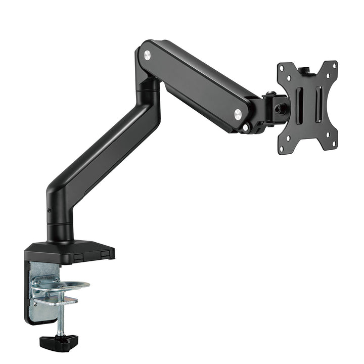 Ergo Office ER-445 1-Weg Monitorbeugel met gasveer 17-32 inch Dubbele arm tafelmontage Monitorarm Zwenkbaar Kantelbaar Draaibaar VESA 75 x 75 100 x 100 tot 15 kg Aluminium